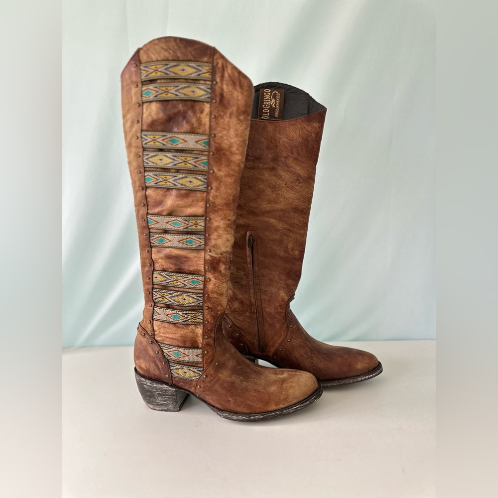 Old Gringo Brown Leather Elina Ganado Boots | W's Sizes 7&8